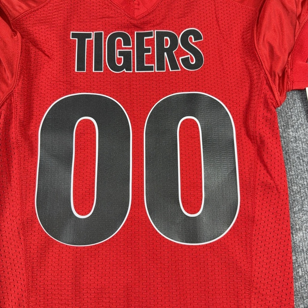 Champro Tigers Football Jersey Youth Large Scarlet Red 00 Mammoth FJ29YSCL - Picture 2 of 14